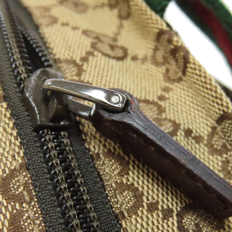 Gucci 131230 GG Sherry Line Handbag Canvas Women