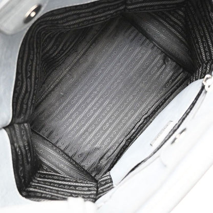 Prada Hand Shoulder Bag 2way Gray Leather 88ka908