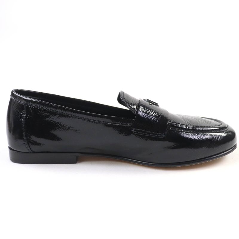 Louis Vuitton Soho Line Patent Leather Loafer Black 35.5 With Box And Storage