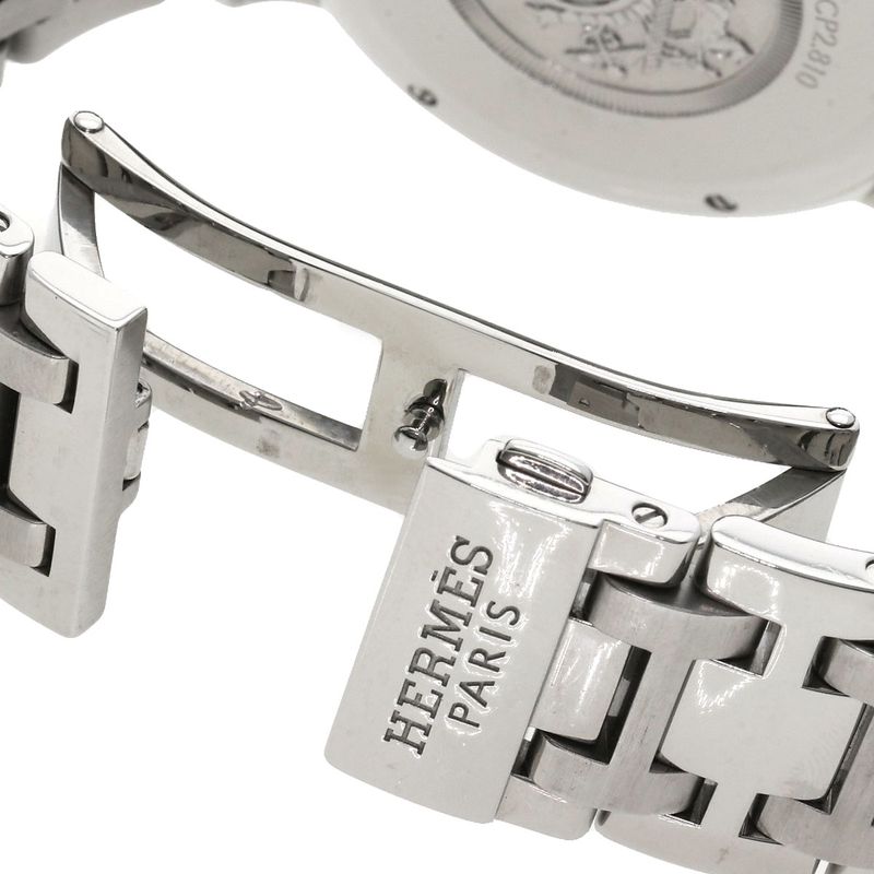 Hermes Cp2810 Clipper Classic Watch SS Men's