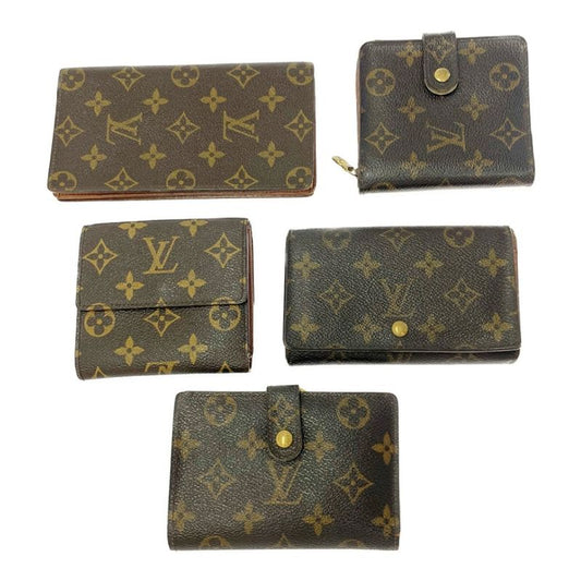 Louis Vuitton Monogram PVC Wallet 5-Piece Set Brown 414881 Long Wallet