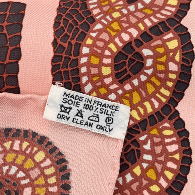 Hermes Carré 90 SOUS LE Cedre Silk Scarf Pink Under Himalayan Cedars