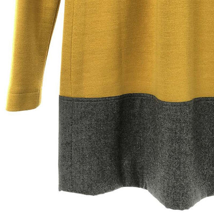 Fendi - Wool Bicolor High Neck Dress - 40 - Yellow Gray - Women's