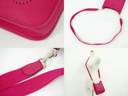 Authentic Hermes Evelyne TPM Taurillon Clemence Leather Shoulder Bag Pochette Y