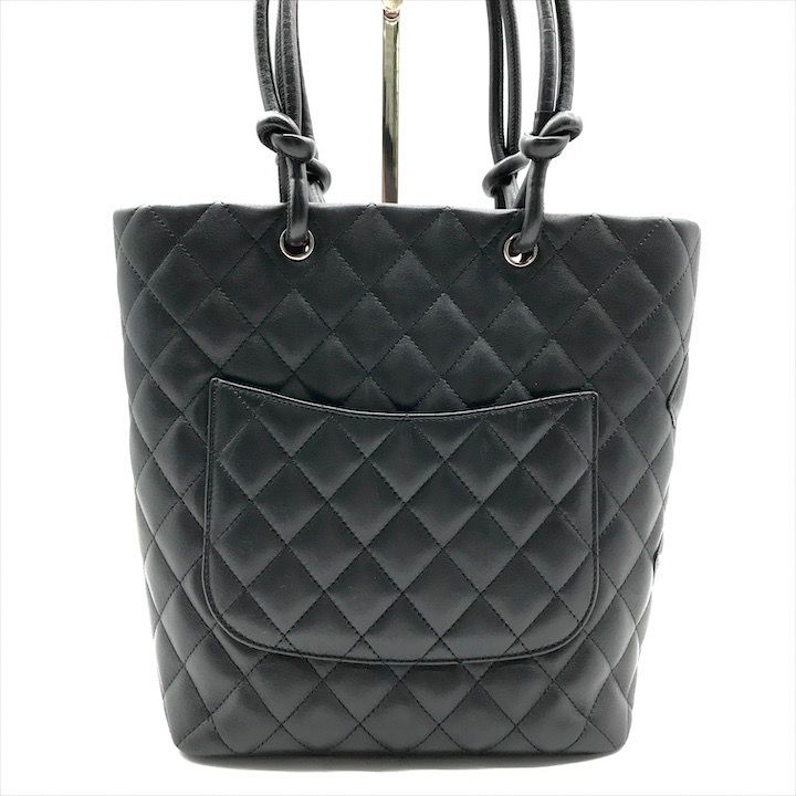 Chanel CC Logo Cambon Leather Tote Black