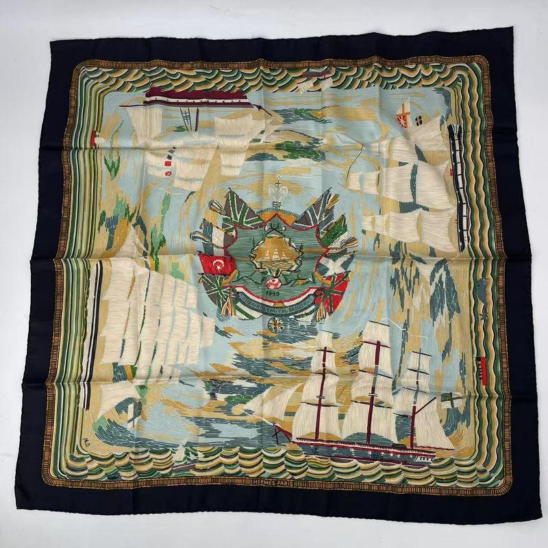 Hermes Scarf Carre 90 Silk Henry F Smith Sailor Henry Sailing Ship Nautical