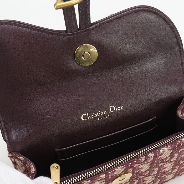 DIOR Chain Pouch Small Saddle S5614ctzq Crossbody Shoulder Bag Jacquard Women's
