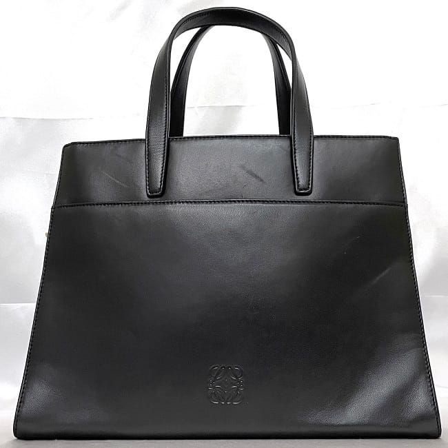 Loewe 2way Bag Black Anagram Excellent Condition Napa Leather Preowned