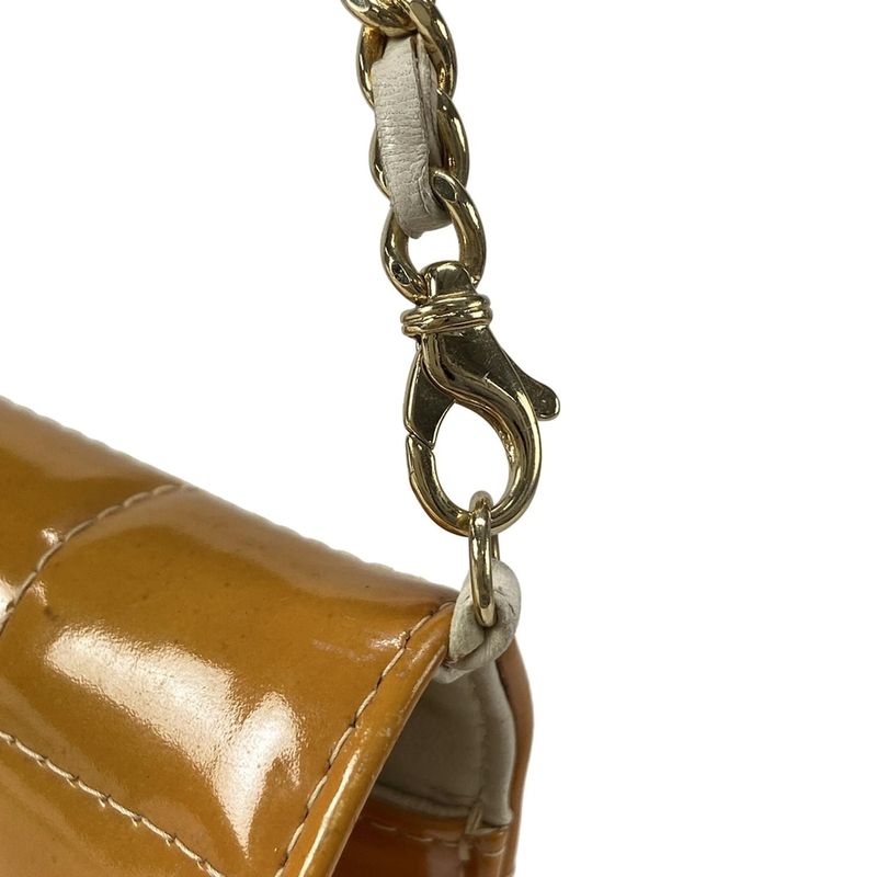 Chanel Shoulder Bag Choco Bar Light Brown Coco Mark/chain Shoulder Leather