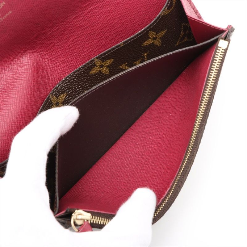 Louis Vuitton Monogram Portefeuille Emilie Zipper Long Wallet M41943 Brown ×