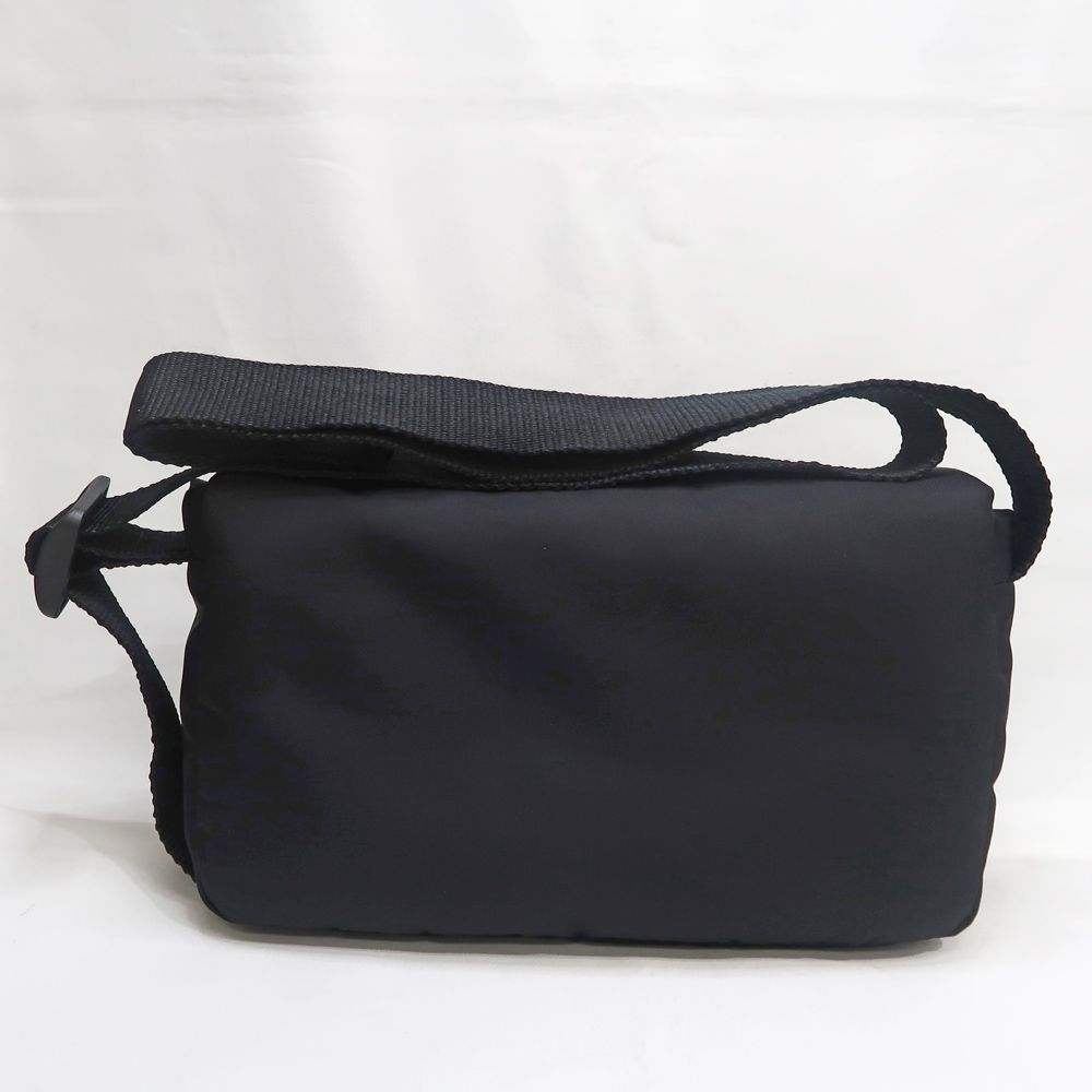 Balenciaga Monaco Flap Messenger Nylon Shoulder Bag Black