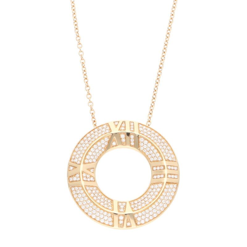 Tiffany & Co Atlas X Closed Circle Pendant Necklace Men's