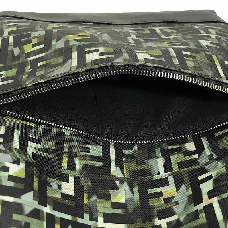 Fendi - Nylon Stamp Camouff Backpack - Nero+multi Silver - Men's