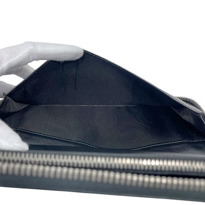 Prada Round Zipper Long Wallet Black NERO 2ml220 Excellent Condition