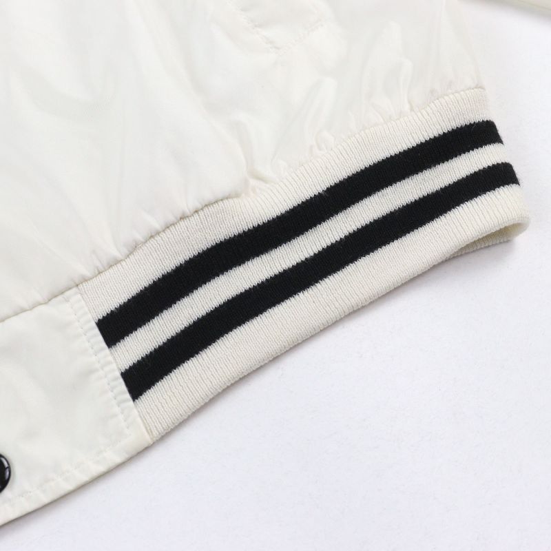 Celine 2w365495m Back Logo Bicolor Nylon Jacket Teddy Blouson White Black 44