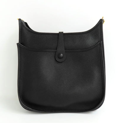Hermes Evelyne 3 PM Black Taurillon Clemence Gold Hardware Y Engraved