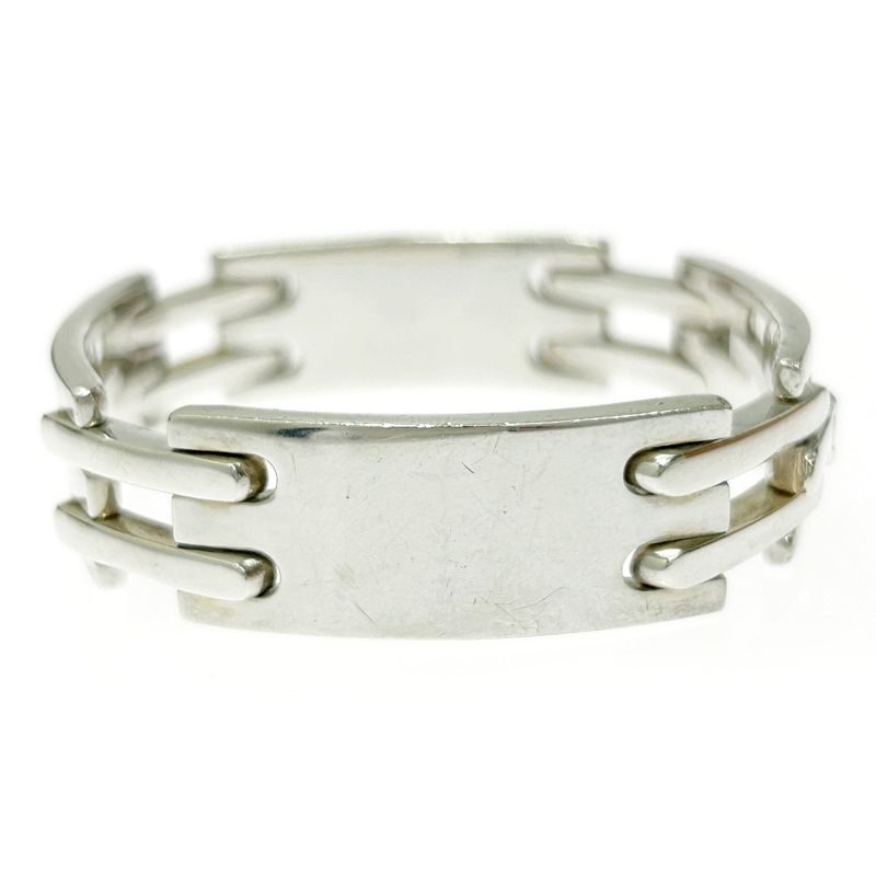 Gucci Silver Logo Plate Link Bracelet 60.8g 925 Engraved 354283 Bracelet