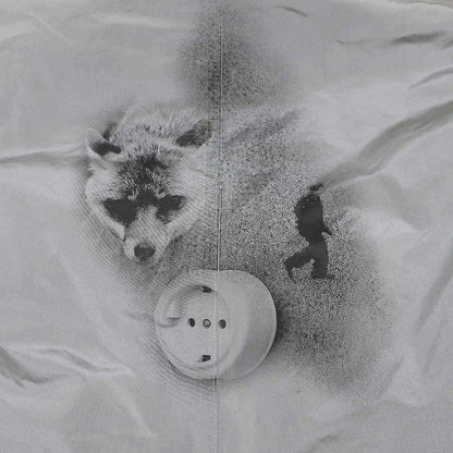 Prada 22aw Back Print Silk Jumpsuit Gray S Sgc096