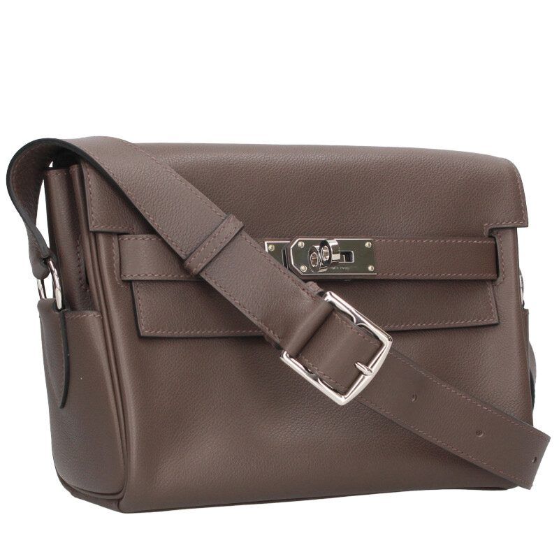 Hermes Kelly Messenger PM Engraved B Svhardware Ecorse Shoulder Bag Men's