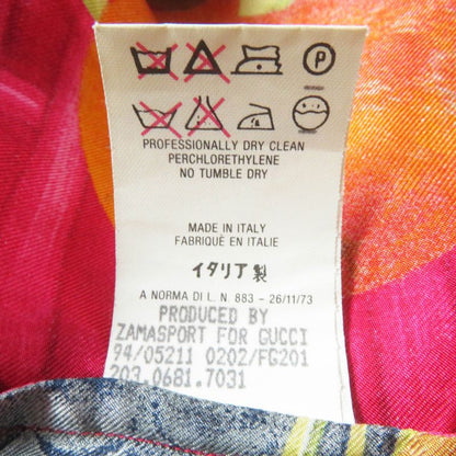 Gucci Vintage 1994 Tom Ford Period 100% Silk With Gold Buttons Fruit Print