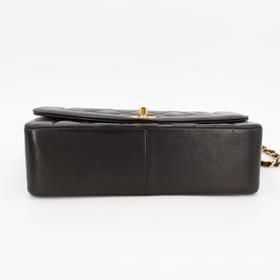Chanel Matelasse Diana Chain Shoulder Bag Shoulder Bag Black Lambskin