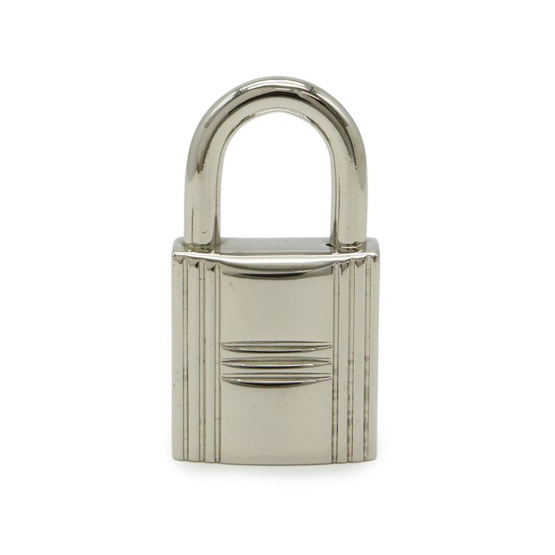 Hermes Cadenas Padlock No104 Key Keyed Metal Silver