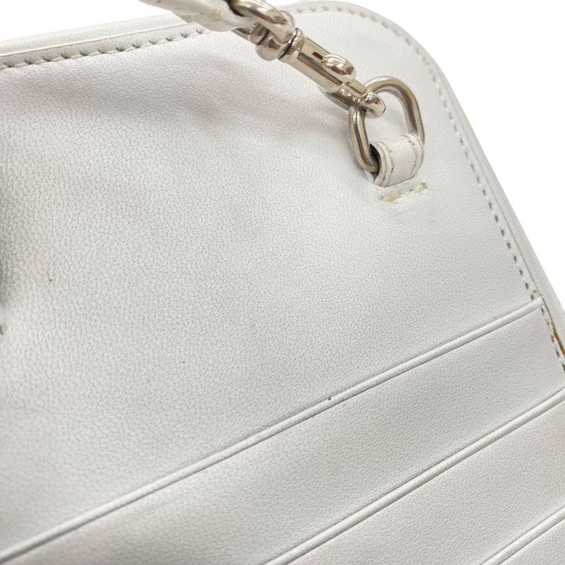 Em10009 Balenciaga Shoulder Bag Phone Shoulder Cache Zip Phone Holder White