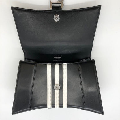Balenciaga Hourglass Small Adidas Collaboration Handbag Leather Black Women