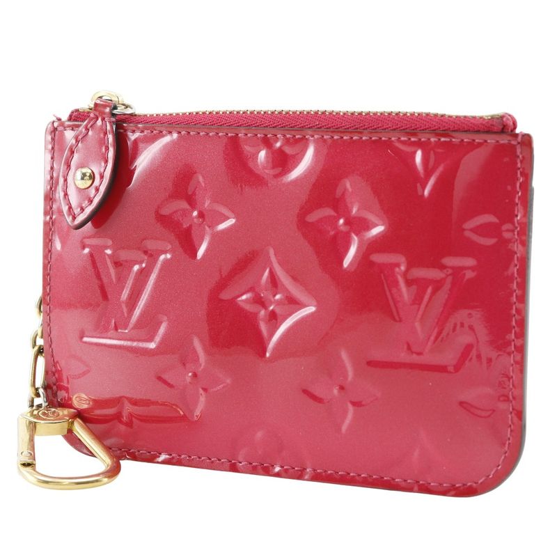Louis Vuitton Pochette Cles NM M90312 Monogram Vernis Hot Pink Sn1146 Ladies