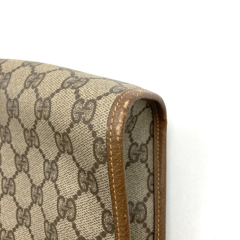 Gucci 0141226052 Second Bag Clutch Bag Pouch GG Supreme Canvas Sherry Vintage
