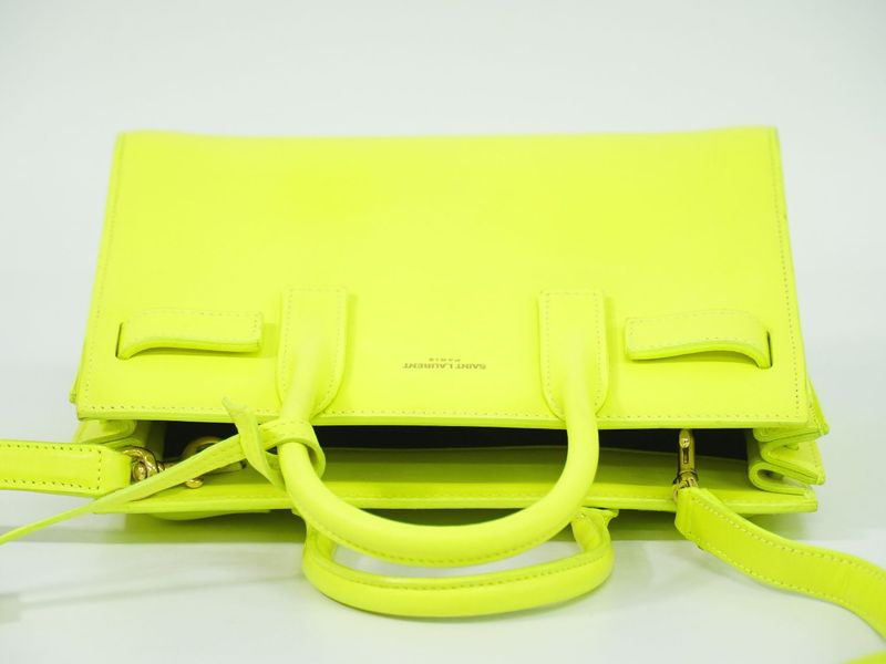 Authentic Saint Laurent Baby Sac De Jour 2WAY Shoulder Bag Handbag Pochette