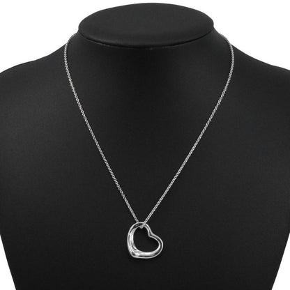 Tiffany & Co Open Heart Elsa Peretti 925 Silver Ladies 6.2g Necklace
