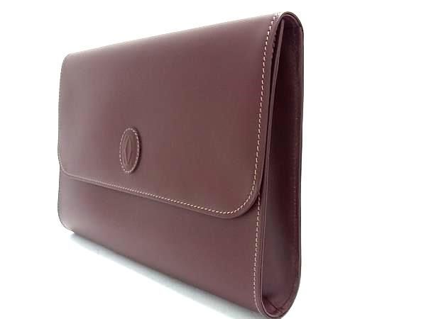 Cartier Must Line Leather Clutch Bag Second Bag Men's Women's
