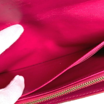 Louis Vuitton Long Wallet Portefeuille Sarah M93633 Monogram Vernis Canvas Rose