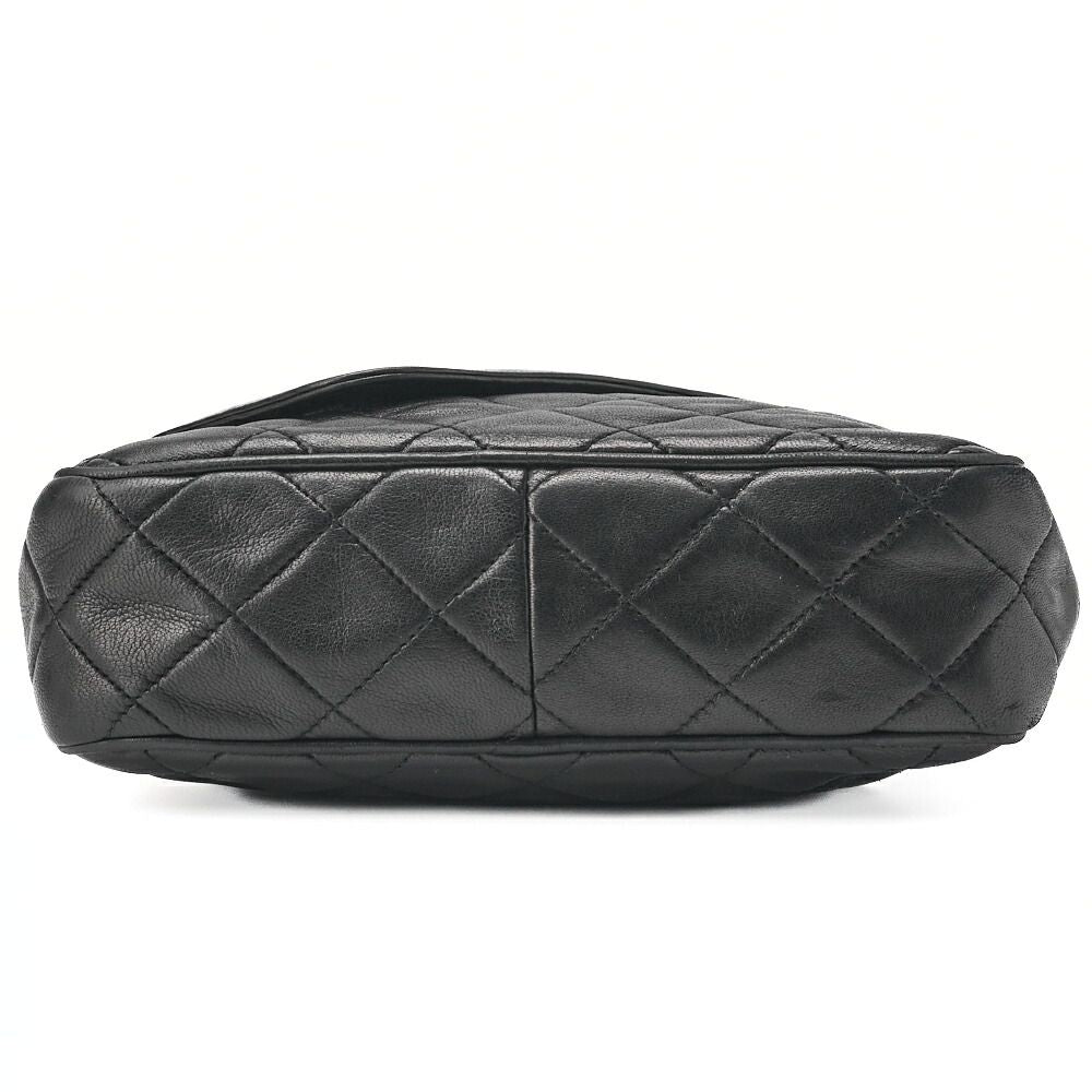 Chanel Matelasse Coco Mark Fringe Chain Shoulder Lambskin Black With Gold