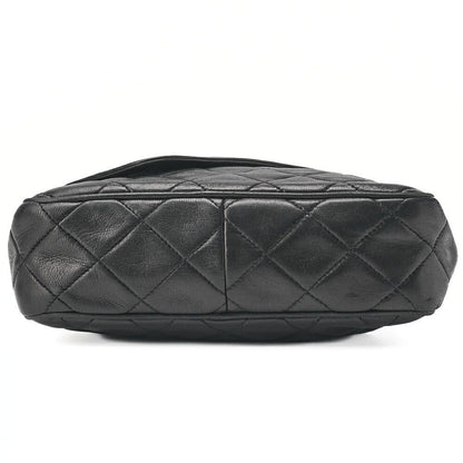 Chanel Matelasse Coco Mark Fringe Chain Shoulder Lambskin Black With Gold