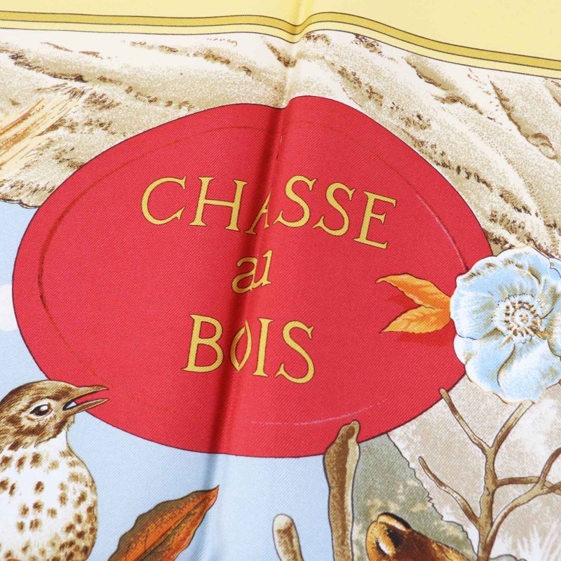 Hermes Carré 90 Chasse Au BOIS Hunting In The Woods 100% Silk Scarf Multi Made