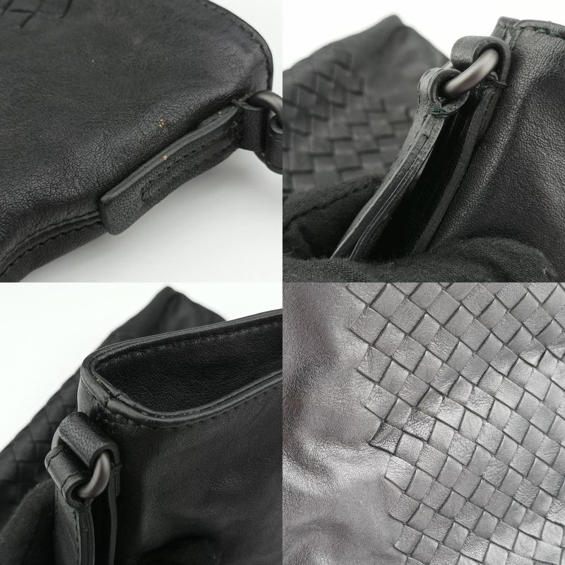 Bottega Veneta Intrecciato Black Lambskin B03396322z