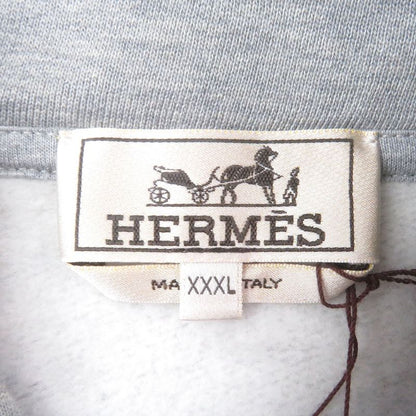 Hermes 2022 267680h Sheepskin Horse Lambleather Patches Pullover Hoodie Grey