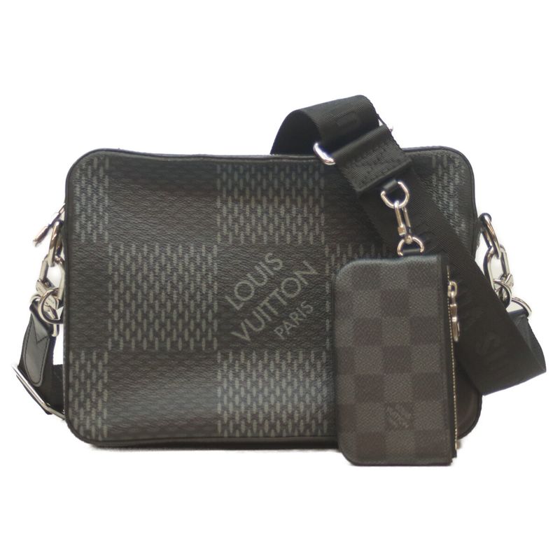 Louis Vuitton N50017 Damier Graphite 3D Trio Messenger Shoulder Bag Crossbody