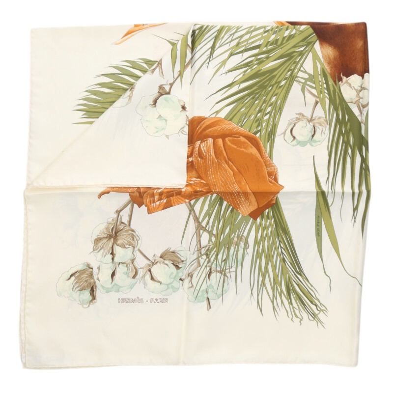 Hermes Carre 90 Turbans DES Reines Queen's Turban Silk Scarf Ladies 90