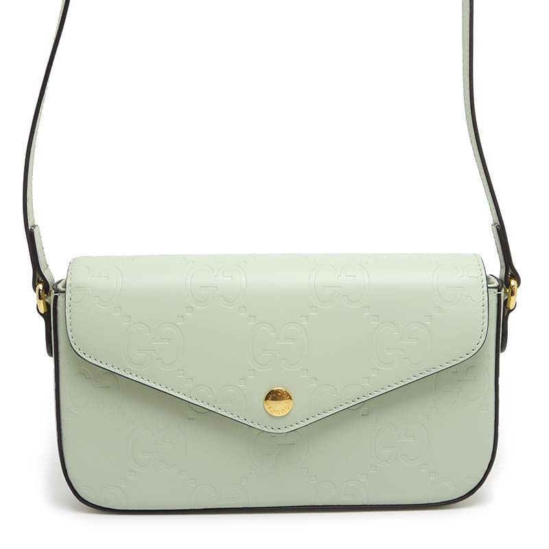 Gucci GG Super Mini Shoulder Bag 772794 Green Crossbody