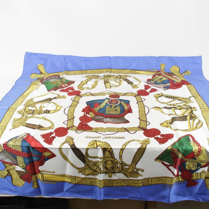 Hermes Grand Uniforme Carré 90 Scarf Silk Ladies Multicolor High Brand Luxury