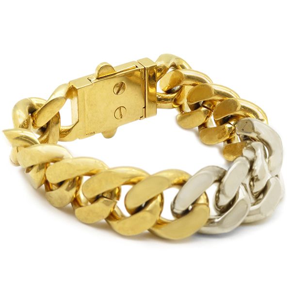 Saint Laurent Bracelet Carryover Classic GP Gold Two Tone Color [box