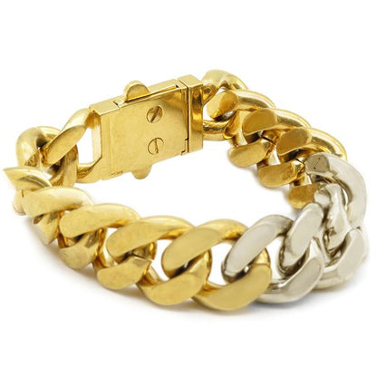 Saint Laurent Bracelet Carryover Classic GP Gold Two Tone Color [box