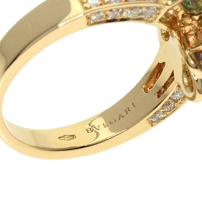 Bvlgari Bulgari Flower Contraire Multicolor Sapphire Diamond Ring And Ring 18K