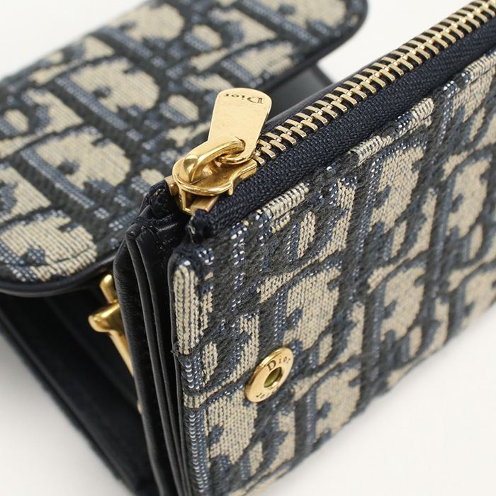 DIOR Lotus Wallet Saddle S5652 CTZQ M928 Bifold Wallet Dior Oblique Cles Deuce