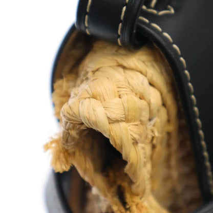 Loewe Gate Raffia Shoulder Bag Natural×black