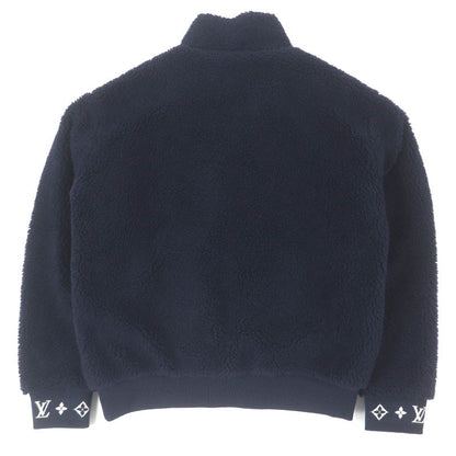 Louis Vuitton 1aglxq 25SS Monogram Leather Patch Fleece Jacket Blouson Navy L