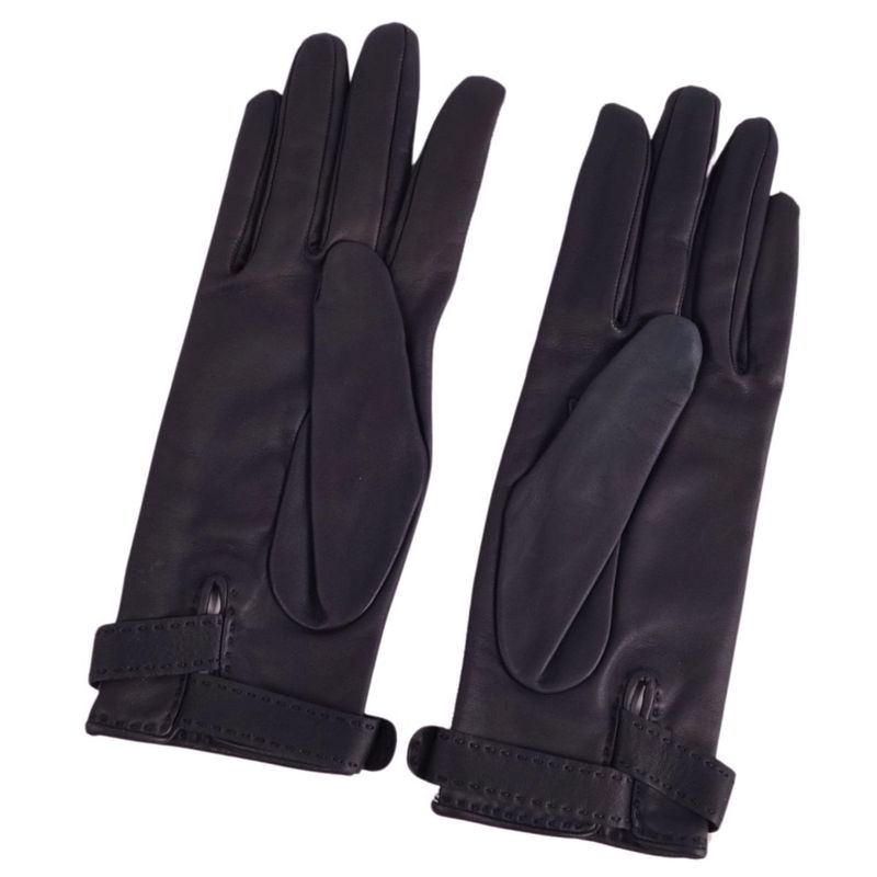 Hermes Gloves Lamb Leather Cashmere Made In France
